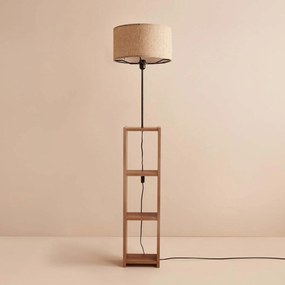 Lampadar AYD-3467, bej/stejar, lemn/material textil, 38x150 cm