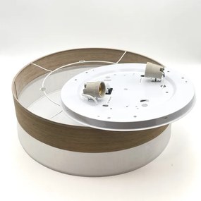 Plafonieră SIRJA WOOD 2xE27/15W/230V d. 45 cm alb/stejar