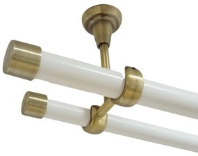 Galerie tavan fara inele DOP - 25/19 - alb/aur antic (Alege marime: 320 cm)