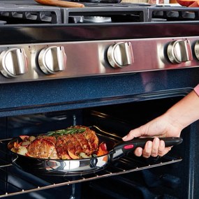 Set de tigaii si cratite Tefal L881S504, 5 piese, Otel inoxidabil, Acoperire antiaderenta din titan, Rezistente la cuptor pana la 250°C, Maner detasabil, Inductie, Argintiu