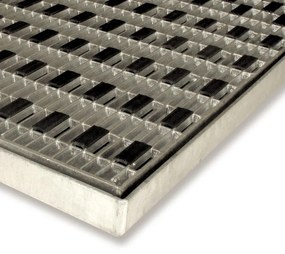 Covoraș metalic grilaj 50 x 100 x 3,3 cm, argintiu