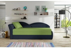 Canapea extensibila, 218 x 80 x 77 cm, Aga R, Eltap (Culoare: Verde, Negru)