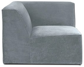 Modul pentru canapea gri cu tapițerie din catifea reiată (cu colț variabil) Sting – Scandic