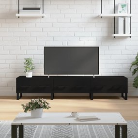 829173 vidaXL Dulap TV, negru, 150x36x30 cm, lemn prelucrat