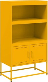 vidaXL Dulap înalt, galben muștar, 68,5x38,5x123,5 cm, oțel