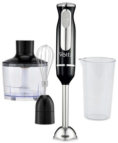 Set blender, tocator si mixer 3 in 1 Oliver Voltz OV51112KSC, 800W, Otel, 2 viteze, Turbo, Negru