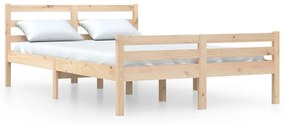 814819 vidaXL Cadru de pat, 140x200 cm, lemn masiv