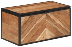 vidaXL Cutie de depozitare, 60x30x30 cm, lemn masiv de acacia și fier