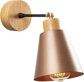 Lampa perete MANAVGAT N-612, roz auriu, metal, 14x25 cm