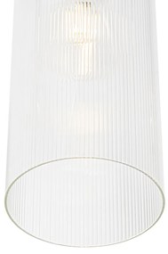 Lampă suspendată Art Deco aurie cu sticlă 7 lumini - Laura