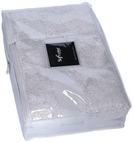 Set prosoape și prosop de corp DELUXE, 3 buc Bej deschis / Light beige