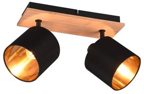 Spot negru/în culoare naturală ø 12 cm Tommy – Trio