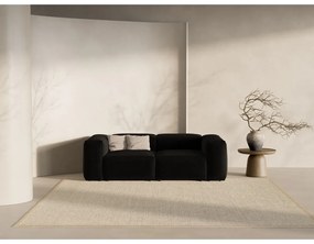 Canapea neagră 224 cm Bergamo – Cosmopolitan Design