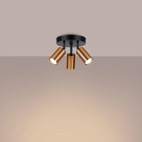 Spot Sollux SL.1377 WINX 3xGU10/10W/230V negru/cupru