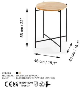 Măsuță de cafea Museli 6 (negru + natural) . 1093230