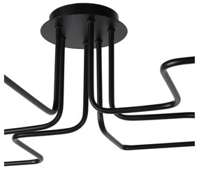 Lustră aplicată Lucide 21112/06/30 LESTER 6xE27/40W/230V negru