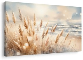 Tablou iarbă de pampas pe plajă