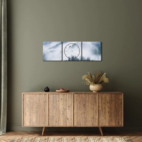 Tablou - Copacii în ceață (cu ceas) (90x30 cm)