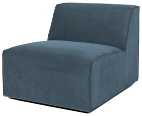 Modul pentru canapea albastru cu tapițerie din catifea reiată (de mijloc) Sting – Scandic