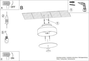 Plafonieră verde Blacko – Sollux