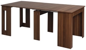 HOMCOM Masă Extensibilă, Masă Mobilă, Design Modern, 180 cm x 85 cm x 75 cm, Maro | Aosom Romania