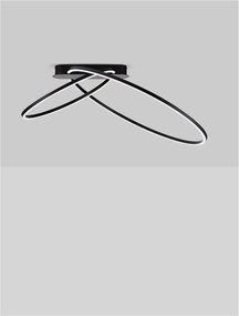 Lustra LED aplicata design modern minimalist KIKLOS negru