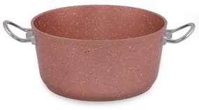 Cratiță din aluminiu înaltă cu capac Güral Porselen Classic, ø 24 cm, roz