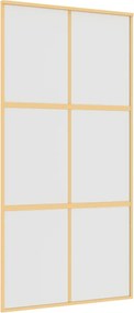 vidaXL Ușă glisantă, auriu, 102,5x205 cm, sticlă ESG mată și aluminiu