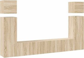 vidaXL Set dulapuri TV, 8 piese, stejar sonoma, lemn prelucrat