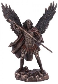 Statueta rasina si bronz Arhanghelul Mihail Aparatorul 29cm