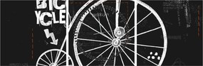 Tablou - Velociped (cu ceas) (90x30 cm)