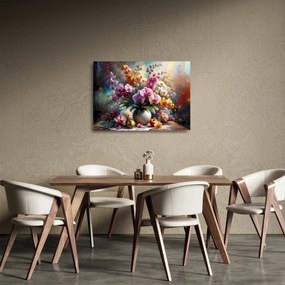 Tablou pe sticlă - Vas de flori II. (70x50 cm)
