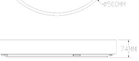 Plafonieră LED dimabilă pentru baie Zuma Line MS724-R500-GD NADI LED/50W/230V d. 50 cm auriu + telecomandă