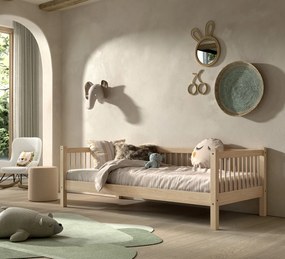 Pat Cabină Forrest Beech 90x200 cm, pentru Camera Copii, din Lemn de Fag, cu Sertar – Vipack