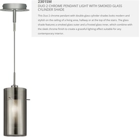 Pendul design modern Duo II crom 2301SM SRT