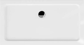 Mexen Flat brodzik dreptunghiular slim 120 x 70 cm, alb, sifon cromat - 40107012
