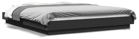 3281183 vidaXL Cadru de pat, negru, 150x200 cm, lemn prelucrat