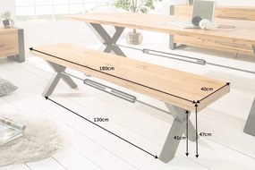 Banca Design Industrial Thor 180cm stejar salbatic