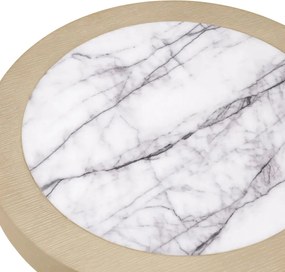 Masuta Design LUX, Marmura, Furnir Stejar, Presedio 50cm