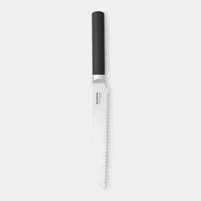Cuțit de pâine Brabantia Profle 1003295, 20 cm, Oțel călit, Rezistent la zgârieturi și coroziune, Negru