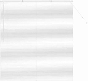 vidaXL Jaluzele venetiene Manual Alb 175 x 155 cm Aluminiu