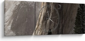 Tablou din valea Yosemite parcul național, SUA (cu ceas) (90x30 cm)
