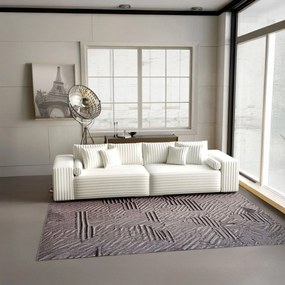 Canapea extensibilă dumonde cu ladă de depozitare si sezut confortabil din spuma high-density, Marbela Ambience Ivory XXL 295x100 cm