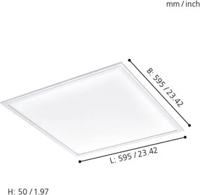 Corp de iluminat LED RGBW dimabil Eglo 33204 SALOBRENA-C LED/34W/230V + telecomandă