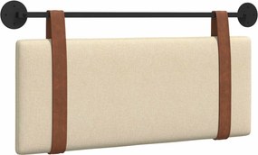 vidaXL Cap de pat suspendat Pe perete Crem 110 x 55 x 5 cm PU antic