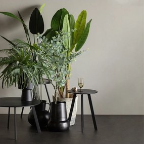 Măsuță auxiliară de grădină WOOOD Fer, ø 70 cm, negru