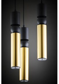 Lustră pe cablu Jupiter 2016 ALAS 3xGU10/10W/230V auriu/negru