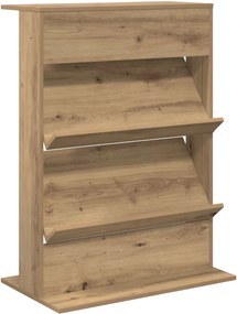 vidaXL Raft pentru reviste cu raft Stejar Artizanal 70 x 41 x 96 cm