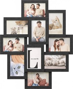 Set 10 Rame Foto, MDF, Negru