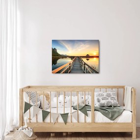 Tablou ponton din lemn (70x50 cm)